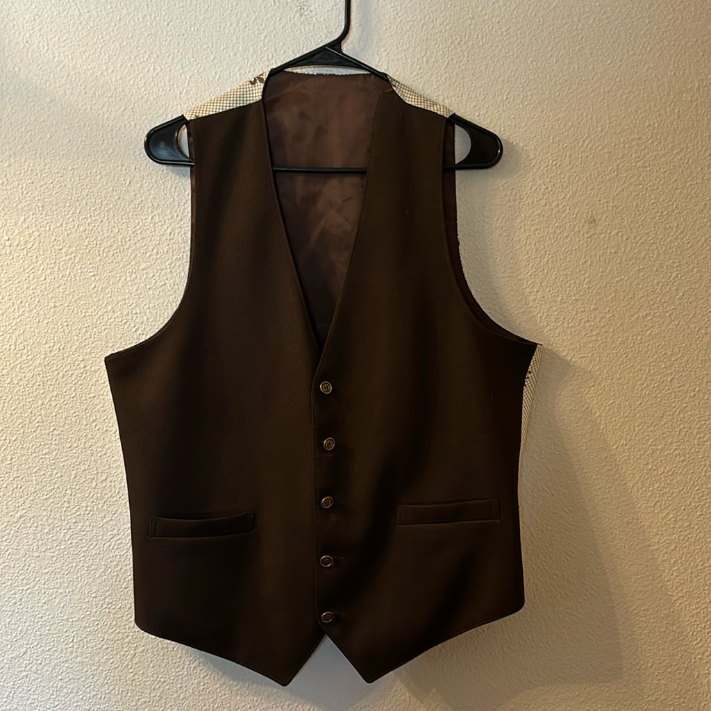 No Brand Button Down Suit Vest Size 44